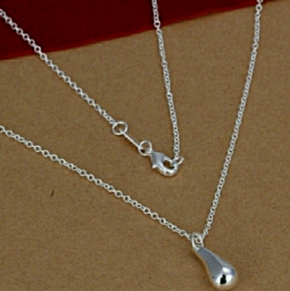 925 Sterling Silver Jewelry Set Waterdrop Jewelry - Picture 5 of 6